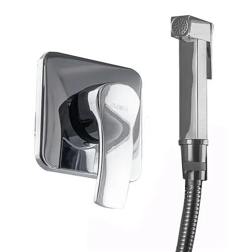 Набір гігієнічного душа прихованого монтажу Globus Lux GLQU-0110-Q, Хром - фото 1