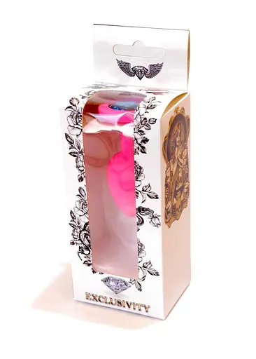 Силіконова анальна пробка з кристалом Boss Plug Jewellery 7 см (блакитний) - фото 9