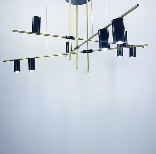 Минималистичный светильник в удлиненном корпусе на 9 плафонов Ст. Y 8857B-9 | Line F - фото 4