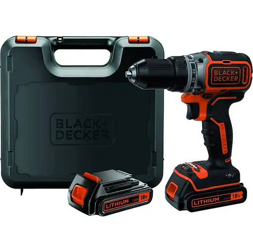 Аккумуляторная дрель-шуруповерт Black+Decker с АКБ и ЗП BL186KB - фото 2