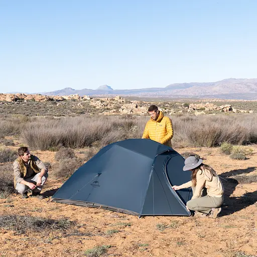 Намет легкий тримісний з футпринтом Naturehike Cloud Up 3 UL NH18T030-TT 20D (Темно-синій) - фото 8