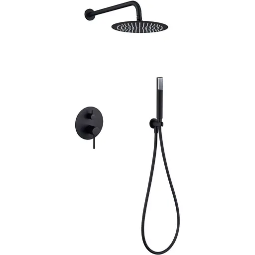 Душова система прихованого монтажу Imex Monza чорний матовий GPM039/NG, Чорний матовий - фото 1