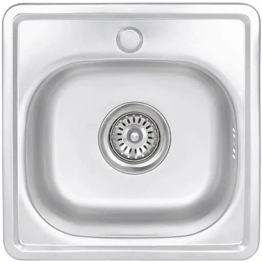 Кухонная мойка Brinex 3838 0,6 мм, врезная BRIN3835SAT06 - фото 1