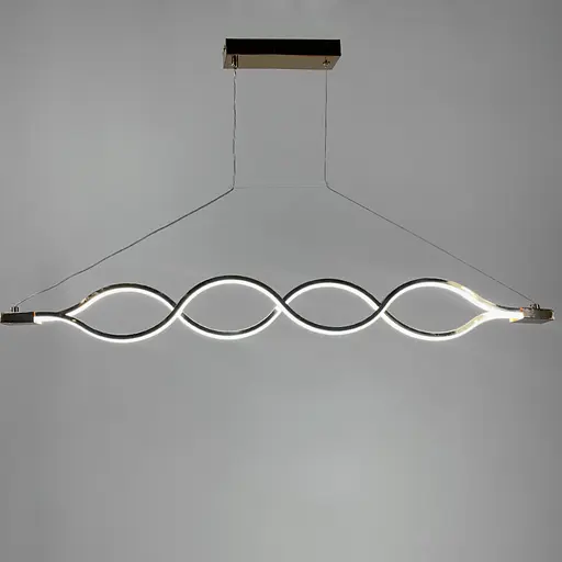 Сучасна золота люстра Waterlines у двох розмірах Line.F Довжина 100 см - фото 3