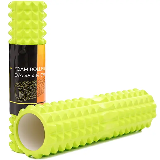 Масажний ролик Cornix EVA 45 x 14 см (валик, ролер) XR-0337 Green - фото 1