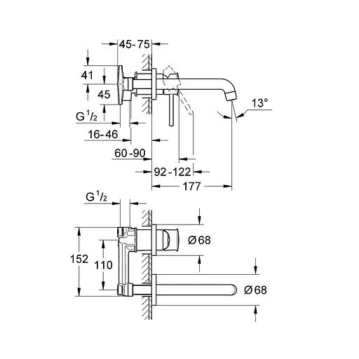 Змішувач для раковини Grohe BauClassic 2029200C, Хром - фото 2