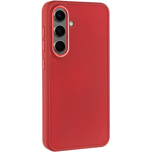 TPU чехол Epik Bonbon Metal Style для Samsung Galaxy S24/S25 Красный / Red - фото 2