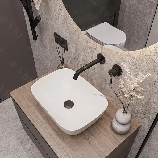 Умивальник VBI Ravenna white накладний VBI-011200, Білий - фото 1