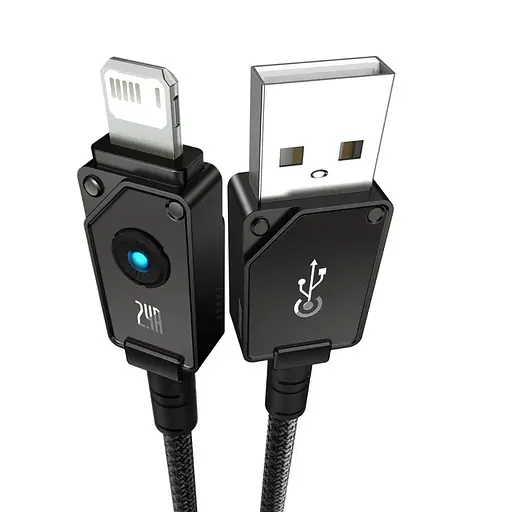 Кабель Baseus Unbreakable Series Fast Charging Data Cable USB to iP 2.4A 2m Cluster Black - фото 6