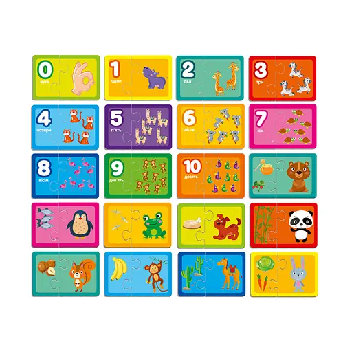 Пазли Знайди пару. Рахуємо до 10. Хто що їсть VT5003-01 Укр - фото 3