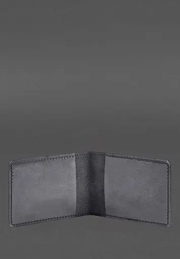 Кожаная обложка для удостоверения участника боевых действий (УБД) 2.2 синяя Crazy Horse - фото 4