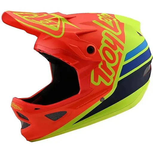 Велошолом Troy Lee Designs D3 Fiberlite Silhoette L Orange/Yellow (1106-198757024)