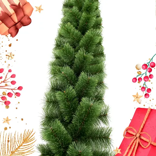 Гирлянда сосна Распушенная 2.5 м из ПВХ-лески (Зеленая) - фото 3