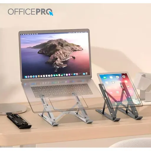 Подставка для ноутбука планшета OfficePro LS-320-S Alloy Aluminum Silver - фото 8
