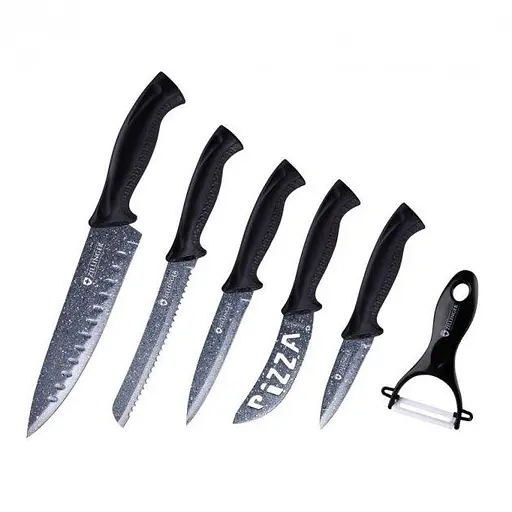 Универсальный набор ножей для кухни Zillinger ZL-833 кухонные ножи с мраморным покрытием - фото 1