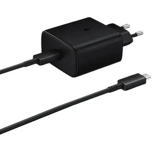 Зарядний пристрій SAMSUNG TRIO PD 2в1 65W (EP-TA845XBEGCN) адаптер + кабель TYPE-C - TYPE-C чорний - фото 1