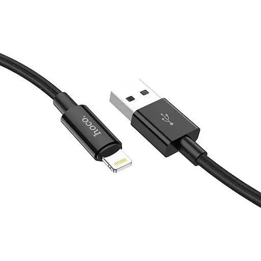 Кабель Hoco Lightning True color charging data cable X68 1 м 2.4A чорний - фото 1