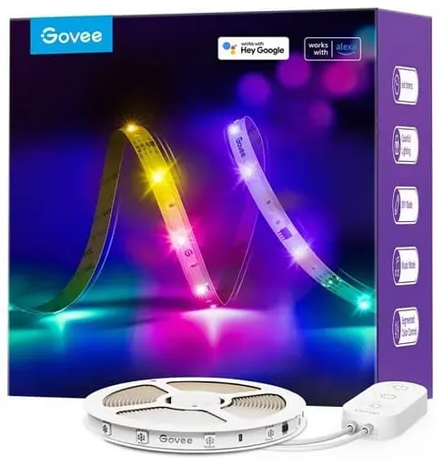 Стричка свитлодиодна розумна Govee H618С RGBIC Basic Wi-Fi + Bluetooth LED Strip Light 10м Билий - фото 1
