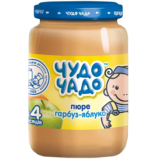 Упаковка пюре Чудо-Чадо Гарбуз-яблуко з цукром 1.02 кг (170 г х 6 шт.) - фото 2