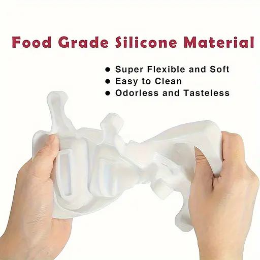 Форма силіконова для морозива Ескімо та євродесертів з паличками (4 комірки) 26х10.5 см, Kitchen Master Білий 87471 - фото 5