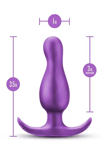 Анальная пробка Anal Adventures Matrix Quantum Plug 8.9 см (фиолетовый) - фото 4