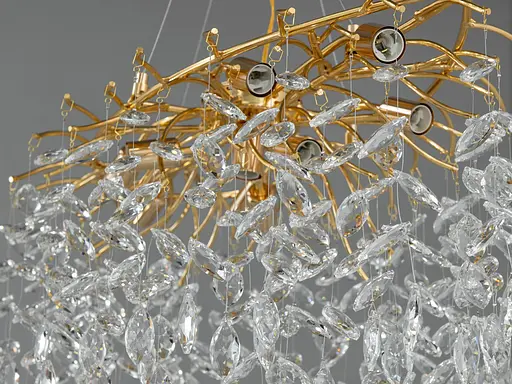 Колоритна новинка, кришталева підвісна люстра витягнутої форми, 10 ламп - фото 3