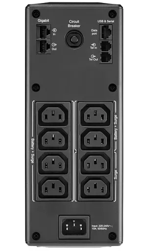 Источник бесперебойного питания APC 1600 ВА / 960 Вт / 7.5 А*ч (BR1600MI) - фото 2