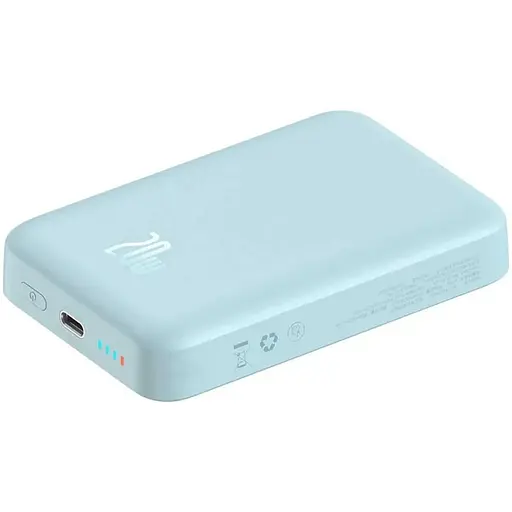 Портативний ЗП Power Bank Baseus Magnetic Mini OS 20W c БЗП 10000 mAh (PPCX110105) Blue - фото 5