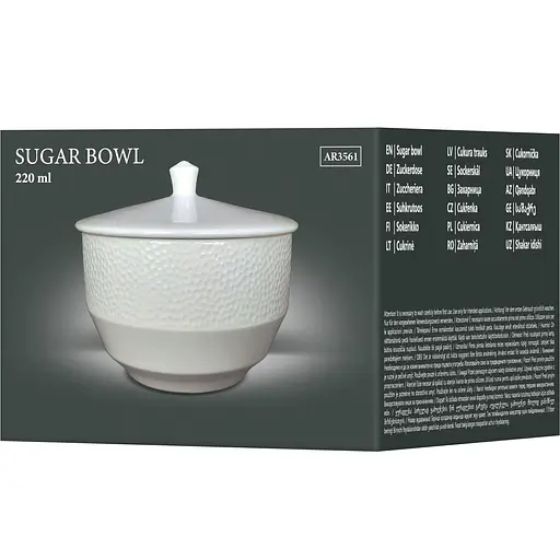Цукорниця Ardesto Ancona порцеляна 10х9.2 см 220 мл біла (AR3561) - фото 6