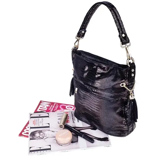 Жіноча сумка Realer P111 чорна - фото 5