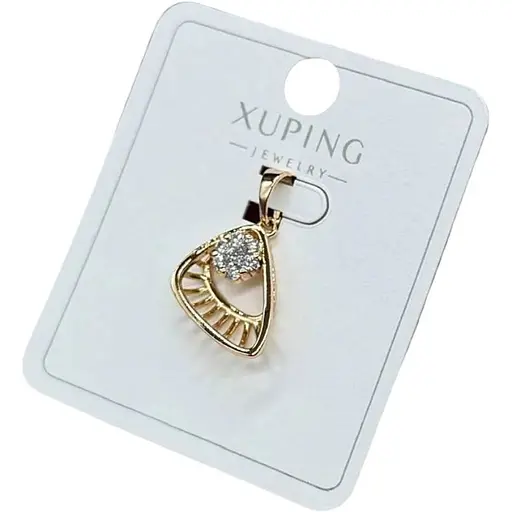 Жіночий кулон-підвіска Xuping з геометричним дизайном і кристалами з медичного золота - фото 1