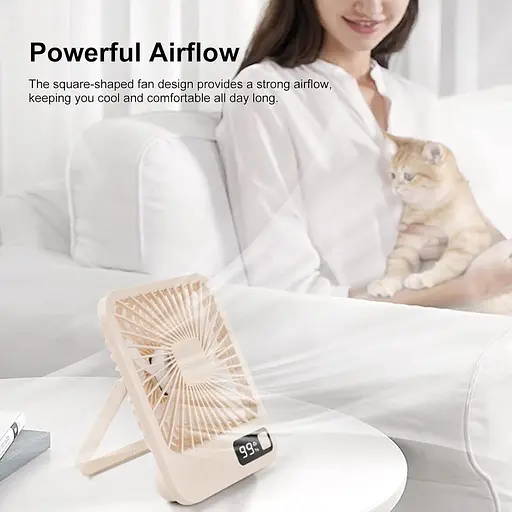 Q3 Портативный вентилятор цифровой дисплей 5 скоростей - фото 3