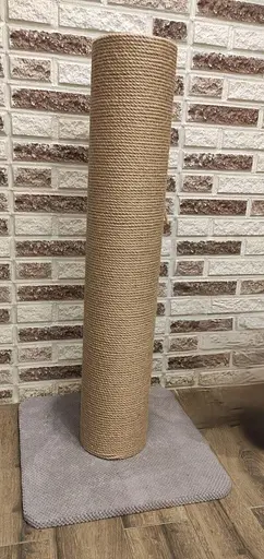 Когтеточка столбик на подставке (джут) 100*50*50 см Моко