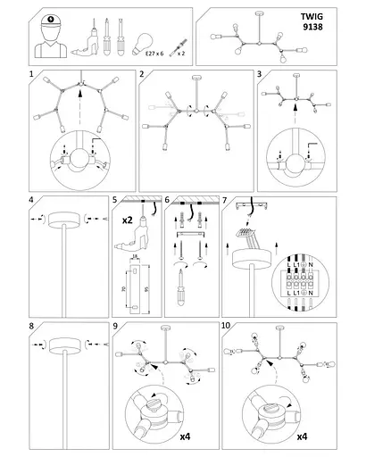 Люстра підвісна Nowodvorski 9138 Twig - фото 3