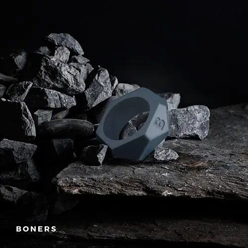 Эрекционное кольцо Boners Diamond 5.7 см серый - фото 2