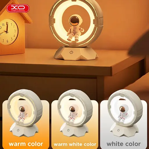 Портативная LED лампа-ночник Космонавт XO OZ12 1200 mAh 5Вт Сенсорное управление 3 режима Белый - фото 8