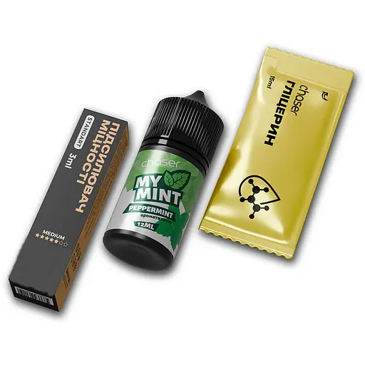 Набор компонентов для самозамеса солевой заправки Chaser My Mint 30 мл Peppermint Перечная мята 0-50 мг (19042) - фото 1