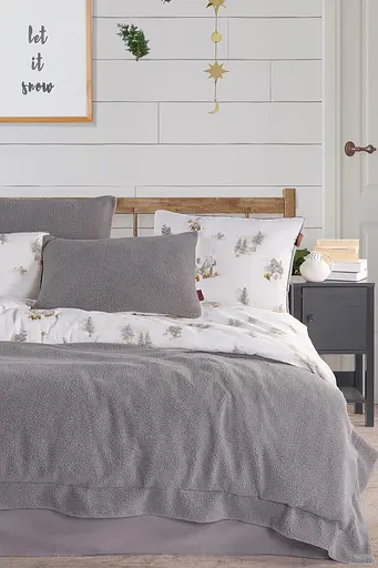 Постільна білизна Sherwood Grey (Фланель + Шерпа) Istanbul pbe0051507 - фото 3