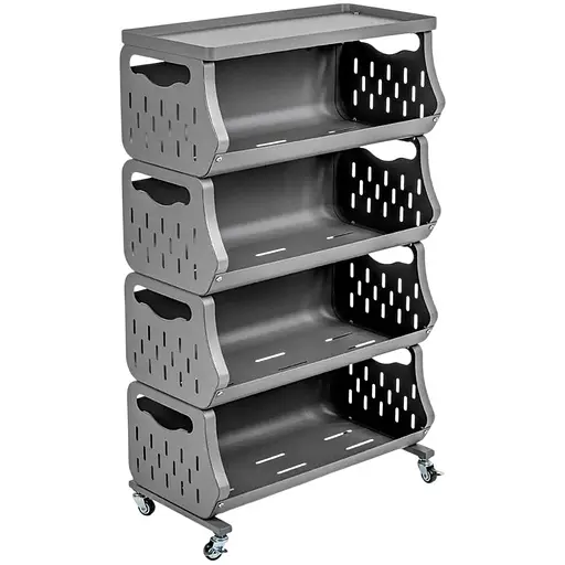 Стелаж для зберігання Wall Sticker SW-00002260 універсальний чотириярусний 60х30х77 см - фото 1