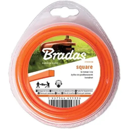 Волосінь для тримера Bradas TRIMMER "квадрат" 2,7мм х 15м ZTK2715B - фото 1