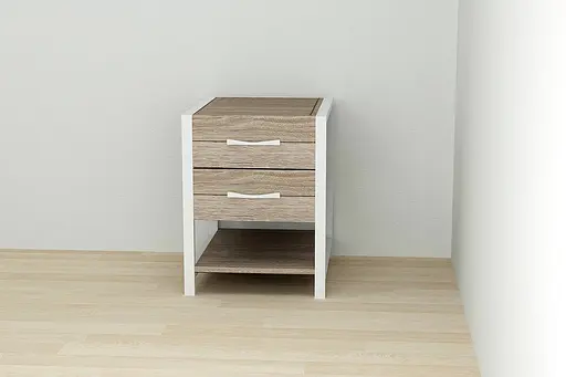 Тумба універсальна Ferrum-decor Вів'єн 2/1 50x41x40 білий ДСП Дуб Сонома Трюфель 16мм (FRD-104179)