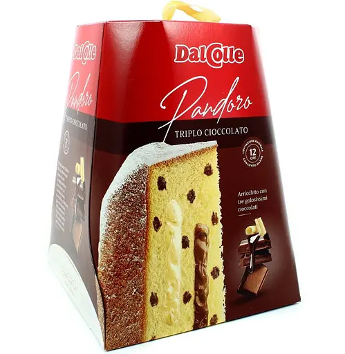 Кекс Dal Colle Pandoro Triplo Choccolate три шоколада 12 шт. 750 г