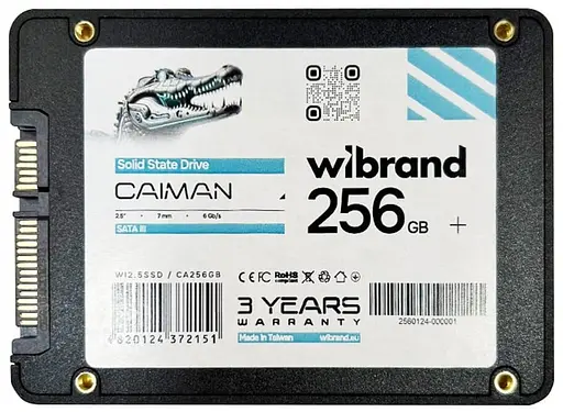 Накопичувач SSD Wibrand Sata 2.5 256GB Caiman Bulk 240 250 (WI2.5SSD/CA256GB) - фото 2