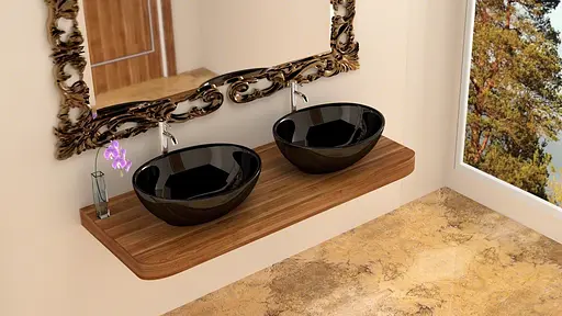 Умивальник Rea Sofia black накладний чорний REA-U0154, Чорний - фото 3