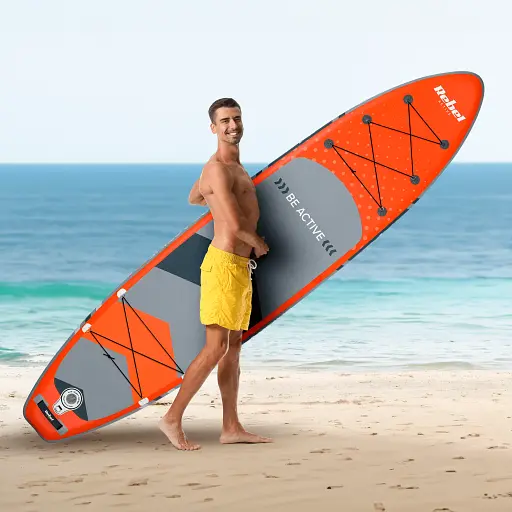 SUP дошка Rebel Active 350 см з аксесуарами сапборд 150 кг 350 x 81 х 15 см Orange - фото 2