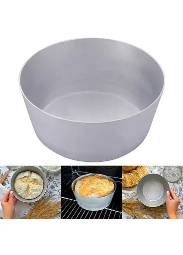 Форма хлібна кругла для випікання хліба Л17 Ø 18.7 см, Полімет 83384 - фото 1