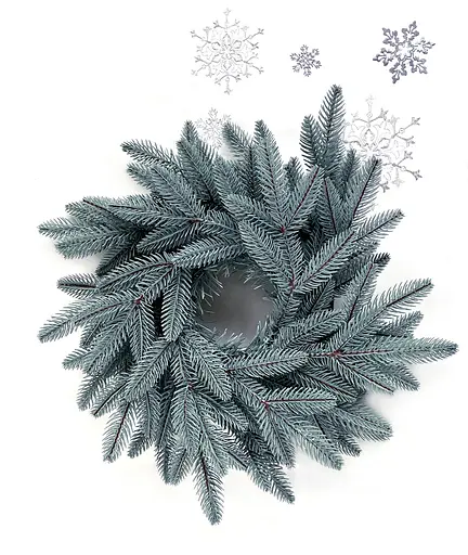 Вінки хвойні різдвяні Hvoya Classic литі блакитні 40 см 15 шт. - фото 3