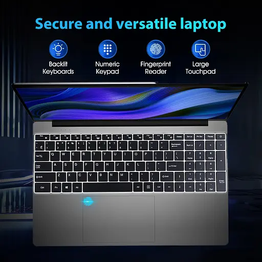 Ноутбук GXMO 15.6 N95 Quad-Core 16GB 512GB,1920x1080 клавиатура iluminata,deblocare с amprenta - фото 3