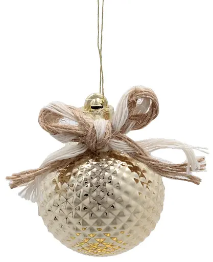 Набір ялинкових прикрас Chomik срібло + шампань 24 шт. (BIK7205) - фото 6