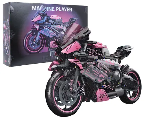 Конструктор Гоночний Мотоцикл рожевий 2066 елементів Ramiz
